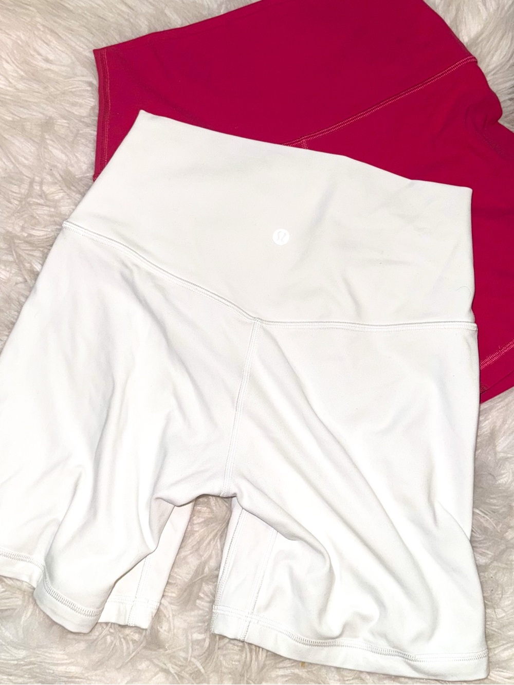 lululemon athletica White High-Waist Bike Shorts